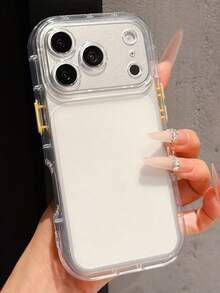 可愛馬卡龍色果凍手機殼，適用於 iPhone 18 Pro Max、18 Pro、18、17 Pro Max、17 Pro、17 Air、17、16 Pro Max、16 Pro、16 Plus、15 Pro Max、15 Pro、15、14 Pro Max、14 Pro、15、16、12、13，防震相機鏡頭保護套 - 白色磨砂透明 - 查看 3