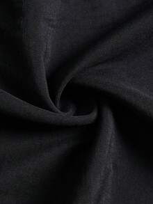 DONICY Women's Elegant Summer - Black Spaghetti Strap Dress - Deep V-Neck Back Tie Flowy Style, Lightweight Breathable Soft, Suitable For Summer Daily - Black - View 5
