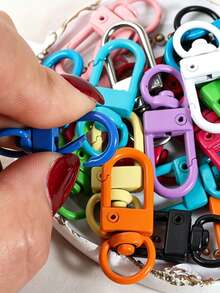 10/20/30/50pcs Zinc Alloy Rotating Lobster Clasp Key Ring Metal Spring Swivel Hook, For Making Keychains, Handmade Lanyards, Bag Accessories, Key Chain Connectors And Jewelry Making DIY Keychain Accessories - Keychain - View 11