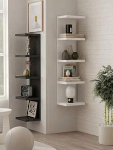 1pc Multi-Layer Minimalist Wall-Mounted Storage Shelf, Modern Living Room Bedroom Wall Decor Rack, Suitable For Books, Dolls, Toys, Clothes, Etc., Applicable For Home, Store And Product Display - Multicolor - View 7