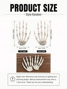 Skeleton Hand Decorations,Realistic Skeleton Hand Decorations,Spooky Gothic Style-Can Be Hung Or Placed On A Table, Perfect For Decorating Doors,Walls,Windows,Parties,Christmas Decorations For Home,Autumn Home Decor,Thanksgiving,Skeleton - Multicolor - View 6