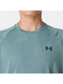 Under Armour Men's Sports T-Shirt & Tank Top Velocity Jacquard SS Dark Jacquard Training Casual Crew Neck Short Sleeve 1390430-323 - Teal - View 4