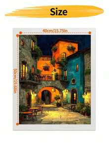 DIY Italian Street Night Cafe (Frameless Or Framed 8x12 / 16x20 Inches) Paint By Numbers Kit(Acrylic) Arts & Crafts For Adult Beginners, Home Wall Decor, And Holiday Gifts - Sets - View 9