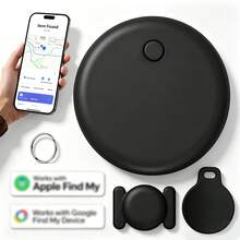 2 / 4 Packs Smart Item Locator Tag, White & Black BT Key Finder, Dual Compatible With Apple Find My And Find Hub, Wireless Anti-Lost Alert Tracker For Keys, Wallet, Suitcase, Bags & Pets, Dustproof Design, Built-In Speaker, Replaceable Battery - ET-multicolor - View 2