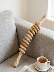 Wooden Massager | Made Of Natural Solid Wood Roller From China (Straight & Curved Rods) | Relieve Muscle Tension And Improve Cellulite | Body Shaping | Essential Home Massage Tool | Unisex Health Tool | Holiday Health Gift - View 3