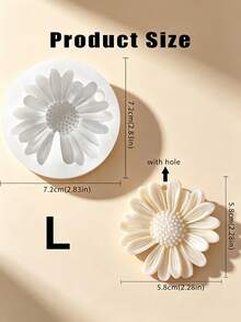 3D Daisy Flower Silicone Mold, Candle & Cake Decorating Mold For Chocolate, Soap, Wax & DIY Crafts, Decorative White Flower Baking Tool, Non-Stick & Reusable - Clear - View 12