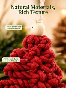 Bohemian Style Woven Ball Christmas Tree Hanging Ornament, Tassel Woven Hanging Decoration, Suitable For Christmas Tree, Wall, Window, Home, Party Room Decoration - Multiple Styles - View 5