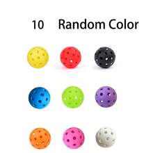 5/10pcs Pickleball Balls, 26-Hole PE Hollow Balls, 25g Lightweight Design, Stable Flight & Easy Control, Impact Resistant Training Balls With Carrying Mesh Bag, Bright Solid Colors For Practice, Casual Games & Outdoor Court Training - Multicolor - View 8