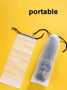 Multi-Functional Waterproof Drawstring Bag Suitable For Kitchens, Offices, And Travel - Durable Plastic Storage Bag For Organizing Stationery, Mouse Pads, Umbrellas, And More - A - View 9