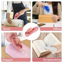 1pc Plastic Tape Dispenser, No Battery Required, All-In-One Portable Tape Cutter For Home Gift Wrapping Office, Lightweight And Easy To Operate, Suitable For DIY Crafts, Random Color - A - View 4