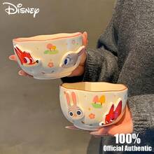 Disney Official Authentic Zootopia Co Branded Couple Ceramic Rice Bowl Home Utensils Soup Bowl Noodles Bowl Cute Relief Bowl - Multicolor - View 5