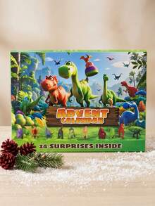 Christmas Advent Calendar 2026 Dinosaur Toys Blind Box, 24 Days Countdown Surprise Mini Dinosaur Figures Set, Xmas Holiday Gift For Boys Kids 3+ - Multicolor - View 7