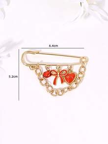 1pc New Fashion Heart Shell Conch Star Moon Bow Starfish Flower Bee Ladybug Mushroom Pendant Brooch Anti-Slip Collar Pin Waist Cincher Clothing Decoration - Multicolor - View 9