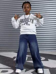 Boys Spring Denim Jeans New Fashion Style - Blue - View 2