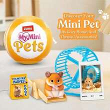 ZURU MY MINI Cute Mini Pet Sweet Companion Decor Dog, Chick, Spider, Hedgehog, Rabbit, Hamster, Hippo, Capybara, Kitten - Multicolor - View 7