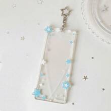 Colorful Star Acrylic Life Quadrant K-Pop Card Holder, Star Design Fangirl Y2Y Style Bag Charm Quad Card Holder Accessory - The Four Palaces Of Life - View 10