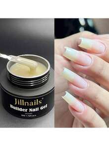 Jillnails 50g Medium Gel Extension Glue, Suitable For Nail Extension, UV/LED Curing, Self-Leveling, Transparent Milky White - Multicolor - View 6