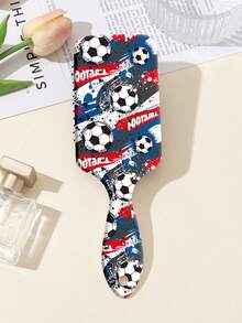 1 buah Sisir Bantalan Udara Motif Piala Dunia Sepak Bola, Sikat Pijat Kulit Kepala untuk Menata Rambut, Hadiah - MultiWarna - View 11
