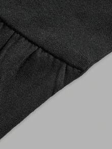 DONICY Women's White Ribbed Square Neck Fitted Tank Top, Knit Casual & Commuter Style - Black - View 4