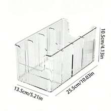 1pc Transparent Drawer Storage Box, Suitable For Storing Cosmetics, Perfumes, Belts, Bookshelf Dividers, Closet Storage Accessories, For Home Decoration, Suitable For Both Men And Women, Belt, Bra, Tank Top, Tie, Wallet Storage Box - Multicolor - View 7