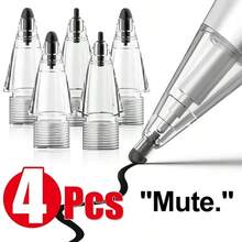 Silent Pen Tips Compatible With Apple Pencil, 1/2/4pcs, Compatible With 1st Generation, 2nd Generation And Pro Versions, Bullet-Shaped Tip, Paper-Like Smooth Touch, Providing A Fluid Writing Experience - Multicolor - View 3