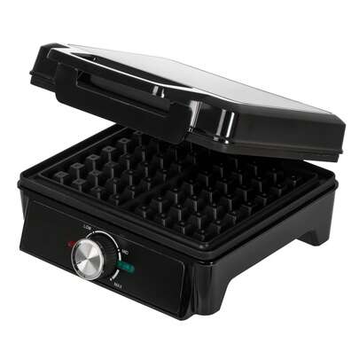 Máquina de Waffles Belgas Adler Antiaderente Preta 2000W em Ferro