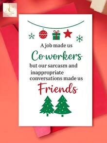 A Humorous Christmas Card For Colleagues, Ideal For Gifting During The Holiday Season And Celebrating Workplace Camaraderie With A Touch Of Fun - One Size Fits All - View 2