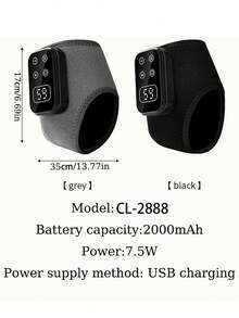 1个/2个装小型足部按摩器，石墨烯加热足踝绑带，电热理疗按摩器，温暖足部、踝部、腕关节 - 彩色 - 查看 5