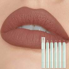 Pensil Lip Liner Dua Sisi CZEL dengan Kuas Blending Terintegrasi, Pensil Kontur Bibir Matte Tahan Lama Anti Luntur, Warna Nude untuk Pemula - 05 - View 8