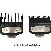 5/4/3/2/1pc Random Styles Adjustable Black Hair Clipper Comb Guard, Rat-Tail Comb, Suitable For Trimming Length, Professional Barber Home Salon Haircutting Accessories - Multicolor - View 10