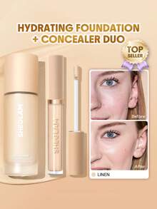 SHEGLAM [2 قطعة] مجموعة Skinfinite كريم أساس مرطب & Like Magic خافي عيوب مرطب - Linen - مشاهدة 1