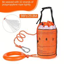 50/98ft Throw Bag, High Visibility Buoyant Throw Bag, Suitable For Kayaking, Boating, Fishing Emergency Rope - A - View 5