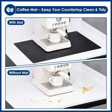 Black Dish Drying Mat 30 X 40 Cm, Absorbent Counter Mat For Coffee Machine And Tableware - Black - View 2