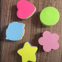 Vibrant Fluorescent 3" X 3" Sticky Notes, Suitable For Students, Schools And Offices, Reusable, Multiple Adhesion, Bestselling Product, Direct From Cross-Border Stationery Suppliesr - Kraft Paper Off-white (6 Books, 3 Styles, 300 Sheets) - View 3