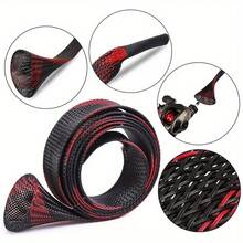1pc Woven Mesh Fishing Rod Protective Sleeve, Elastic Stretch Fishing Rod Cover, Anti-Scratch Fishing Rod Sleeve, Fishing Rod Storage Sleeve, Fishing Gear Protection Accessory, Suitable For Sea Fishing, Freshwater Fishing, Lure Rod, Spinning Rod And Outdoor Fishing Equipment Storage - Multicolor - View 8