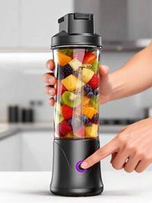1 buah Blender Portabel Pribadi 450ml, Cangkir Jus Mini Isi Ulang USB dengan 12 Mata Pisau, Pembuat Smoothie Tahan Air, Mixer Buah Nirkabel untuk Perjalanan, Gym, Rumah & Aktivitas Luar Ruangan - MultiWarna - View 6