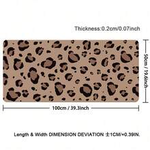 Retro Coffee Brown Leopard Print PU Leather Desk Pad, Waterproof Oilproof Large Gaming Mouse Pad, Stylish Minimalist Desktop Decoration For Home Office Gaming Work - View 13