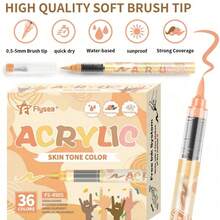 Flysea Dual Skin Colors ,12/24/36/48/72colors Full Beauty Colors For Comic Cartoon Portrait Painting,Drawing Writing With Vivid Color And Colorful Image - Sets - View 7