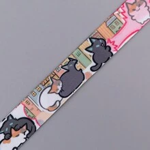 1 Piece Cute Cartoon Cat Lanyard With ID Badge Holder, Kawaii Kitten Print Neck Strap, Card Holder For School Office Keys, Gift For Cat Lovers - Multicolor - View 8
