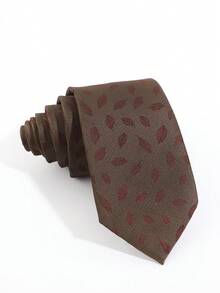 1PC Men's Fashion Casual Versatile Small Leaf Pattern Tie Suitable For Daily Business Commute Banquet Date Matching - Multicolor - View 3
