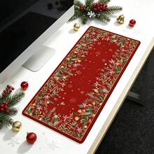 Christmas Red Persian Retro Style Large Mouse Pad Rubber Non-Slip Lock Edge Craft Desk Mat Suitable Gaming Office Accessories - View 4