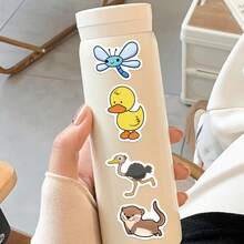 somoving 100pcs Stiker Hewan Babi Burung Capybara Stiker Estetik untuk Laptop Skateboard Koper Stiker Dekoratif - MultiWarna - View 7