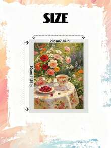 Adult Paint By Numbers Kit (Unframed), Outdoor Afternoon Tea Pattern, Holiday Leisure Creative Acrylic Painting Set, Home Wall Decor, Painting Art Appreciation,40*50cm/15.7*20in - Frameless - View 9