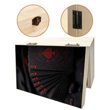 1pc Wooden Storage Box, Poker Card Illustration Gift Storage Box (Ace Of Spades Pattern), Small Accessory Organizer, Card Holder, Desktop Organizer Commemorative Box, Game Room Decor, Souvenir Storage, Gothic Home Decor - Multicolor - View 7
