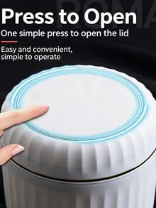 1pc Mini Desktop Trash Can, Flip Lid Design, Effectively Prevents Odor Leakage. Can Be Used To Store Desktop Waste Such As Fruit Peels And Paper Scraps, Keeping The Desktop Clean. Suitable For Bathroom, Home Desk, Coffee Table, Office, Living Room, Study And Other Places. - Multicolor - View 5