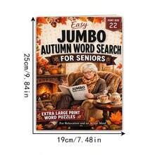 22 Page Christmas Large Print Word Search Puzzle NoteBook For Seniors And Adults,Multiple Styles Available,No Pen Include - Rectangle - View 10