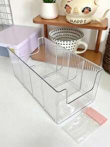 Luxury Cosmetic Storage Box, Sturdy Thickened Plastic Makeup Organizer Bin, Storage Basket, Multi-Functional Portable Acrylic Storage Box, Home Storage Essential For Kitchen, Laundry Room, Bedroom, Living Room, Bathroom - Multicolor - View 7