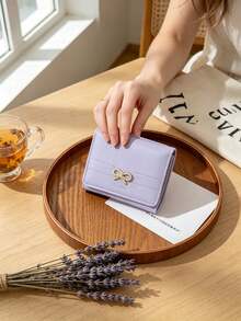 Cute Bow Shaped Small Wallet For Women, Fashionable 30% Off Wallet, Daily Storage Bag, Coin Purse, Daily Use, Holiday Gifts, Shopping, Travel - Multicolor - View 7