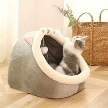 1pc Cute Cat Bed Soft Kitten Mat Comfortable Cat House Breathable Cat Sleeping Basket Suitable For Large, Medium And Small Cats For All Seasons - A - View 6