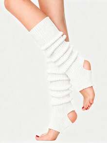 Women's Knitted Leg Warmers Ribbed Long Socks Slouchy Boot Covers Fashion Accessory - Multicolor - View 10